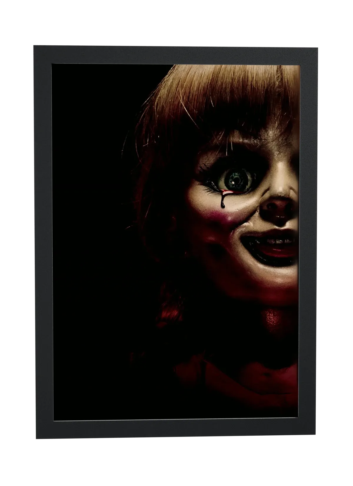 Pôster Annabelle (2014): rosto da boneca emoldurado