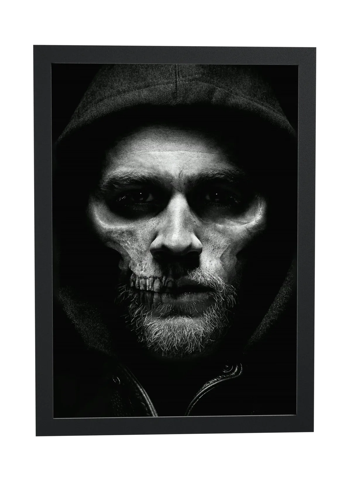 Pôster Sons of Anarchy (2008): rosto de caveira emoldurado