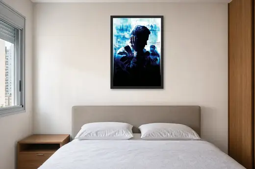 Pôster The Wire (2002): telefone na escuridão emoldurado na parede: quarto de casal