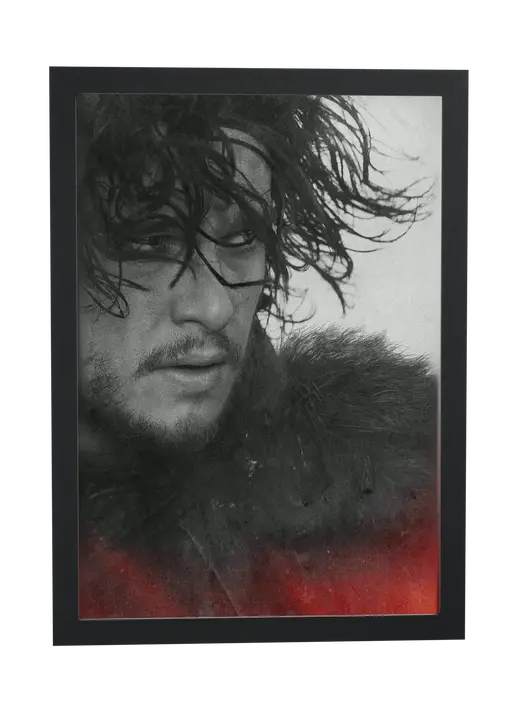 Pôster Game of Thrones (2011): Jon Snow emoldurado