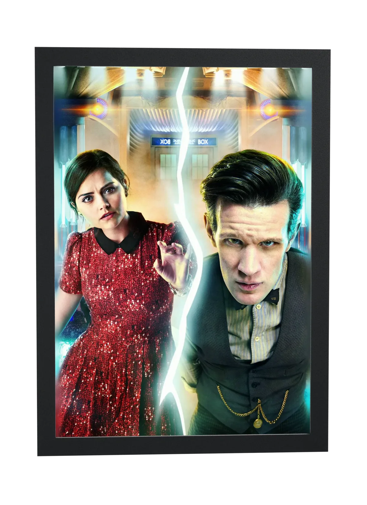 Pôster Doctor Who (2005): fenda de luz emoldurado