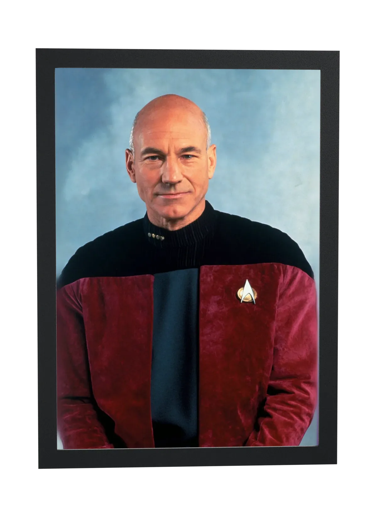Pôster Star Trek A Nova Geração (1987): capitão Picard emoldurado