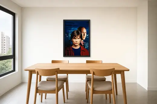 Pôster Smallville (2001): Clark e Lex emoldurado na parede: sala de jantar